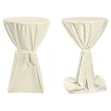 TexDeko Stehtischhusse Premium Creme Ø 60 cm