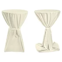 TexDeko Stehtischhusse Premium Creme Ø 60 cm