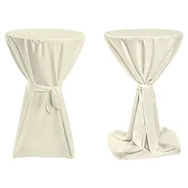 TexDeko Stehtischhusse Premium Creme Ø 60 cm