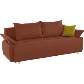 Collection AB Schlafsofa Kunstleder 2-Sitzer Orange