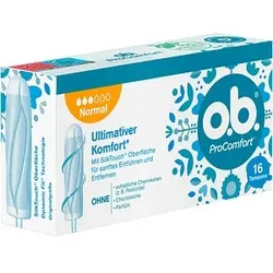 o.b. Tampons ProComfort Normal Größe normal für mittlere/stärkere Periode, 16 St.