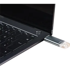 Hama FlashPen Laeta Twin 64 GB grau USB 2.0 00123926