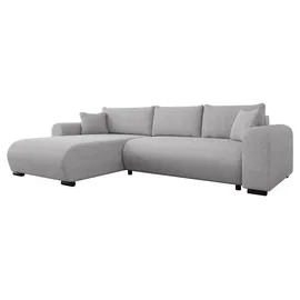 Mirjan24 Ecksofa Cord 2-Sitzer Grau