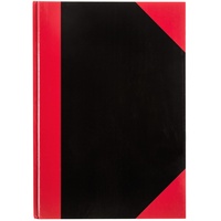 IDENA 10146 - Kladde A4, 96 Blatt, 70 g/m2, kariert, fester Einband, rot/schwarz, 1 Stück