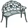Outsunny Gartenbank Metall Modell 3 100 x 54 x 80 cm antik-grün