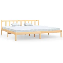 vidaXL Massivholzbett 180 x 200 cm Braun