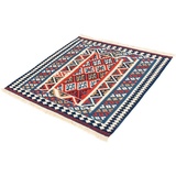 morgenland Wollteppich »Kelim - Oriental quadratisch - 99 x 95 cm - dunkelblau«, quadratisch, blau