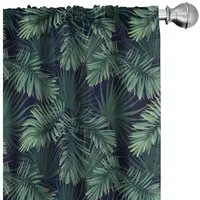 ABAKUHAUS Palme Vorhänge, Gardinen, Exotische Dschungel Laub Muster, Fensterbehandlungen
