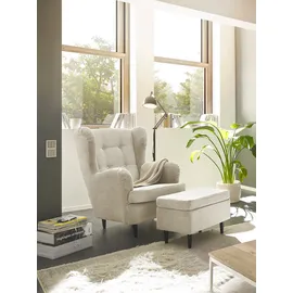 ed exciting design Hocker Oskar Polyester 63 x 43 x 42 cm Beige