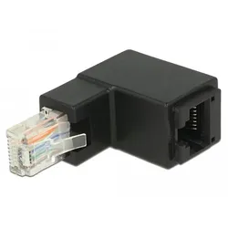Adapter RJ45 Stecker gewinkelt - RJ45 Buchse Cat.6 UTP