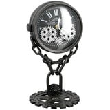 GILDE Casablanca - Uhr, Chain- Silber/schwarz - Höhe 33 cm