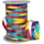 Präsent Geschenkband POLY RAINBOW einseitig hochglanzbeschichtet/Rückseite matt blau, rot, gelb und grün 10 mm x 200 m