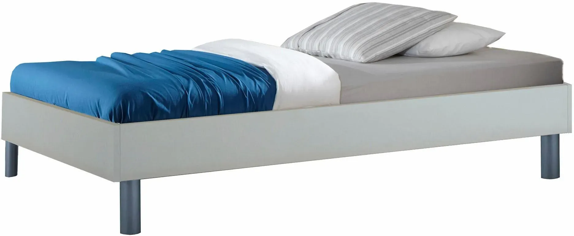 Bett »Easy«, ohne Kopfteil, frei im Raum stellbar, weiß, , 58823832-0 Rahmenhöhe 26 cm