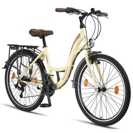 Licorne Bike Stella Premium City Bike in 24, 26 und 28 Zoll Fahrrad für Mädchen, Jungen, Herren und Damen - Shimano 21 Gang-Schaltung - Hollandfahrrad