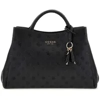 GUESS Schultertasche Phoebe Large Girlfriend Satchel Black Logo