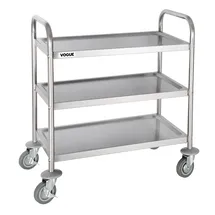 Vogue Abräumwagen 3 Etagen 825 x 710 x 405 mm Silber