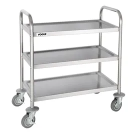 Vogue Abräumwagen 3 Etagen 825 x 710 x 405 mm Silber
