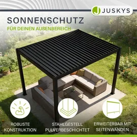 Juskys Lamellendach Tahiti 3 x 4 m inkl. Seitenwand