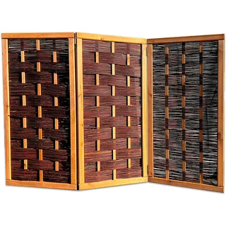Noor Paravent Deluxe Weide 3-teilig 120 cm x 180 cm x 5 cm Naturfarbe