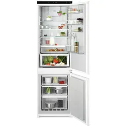 AEG Einbaukühlgefrierkombination "TSC7M183DS", D (A-G), silber (weiß), Rechtsanschlag, Kühlschränke, GreenZoneSchublade-automatischen Luftfeuchtigkeitsregulierung für Obst