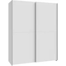 Home Affaire FORTE Möbel Schach und Matt Kleiderschrank 150, er Schrank mit 2 Schwebetüren und Einlegeböden, Holzwerkstoff, Weiß, 150,1 cm breit, 190,5 cm hoch, 61,2 cm tief