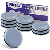 Filzada Möbelfuß 8x Teflongleiter Selbstklebend Rund PTFE Möbelgleiter Stuhlgleiter Ø 4 cm