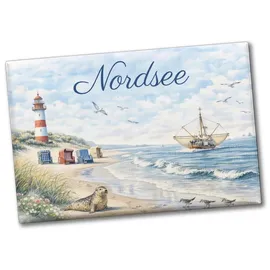 speecheese Nordsee Leuchtturm Souvenir Souvenir Magnet für Küstenliebhaber Lustiger Souvenir Magnet für maritimes Flair