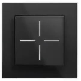 eQ-3 Homematic IP Smart Home Set Glastaster -schwarz, 1-fach-Glasrahmen, 1x WGS-A, 1x GF1-A