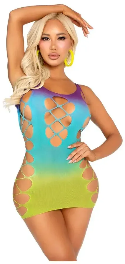 LEG AVENUE - NAHTLOSES MINIKLEID MIT ÖFFNUNGEN OCEAN