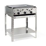 Gasbräter stationär Gasgrill 3-flammig 11kW Edelstahl-Brenner Grill BBQ Neu P3ST