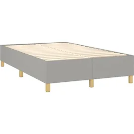 vidaXL Boxspringbett mit Matratze Hellgrau 120x200 cm Stoff - Grau