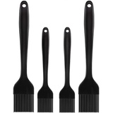 Backpinsel-Set, Silikon, Lebensmittelqualität, Backpinsel-Set, für Sauce, Öl, Butter, Marinaden, hitzebeständig, Grillpinsel, Küche, Kochutensilien, spülmaschinenfest, 4 Stück