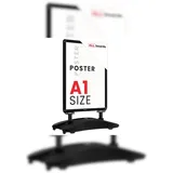 ALLboards Kundenstopper A1 Waterbase – Aluminiumrahmen SCHWARZ
