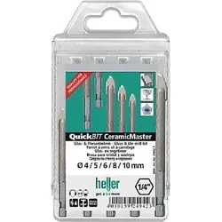 Heller Bohrersatz QuickBit® Ceramik Master 5-tlg.D.4,5,6,8,10mm Schaft 6 kant