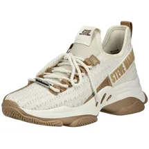 Steve Madden "STEVE MADDEN Sneaker Textil", Damen, Gr. 38, weiß (weiß, beige), Textil, Schuhe Sneaker