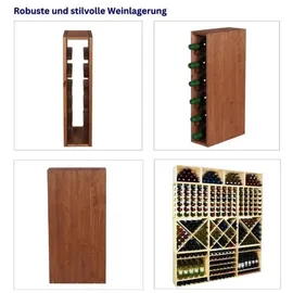 Proregal Vincellar Modulares Weinregal 60 x 12 x 30 cm Braun