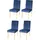 MCW Esszimmerstuhl Littau Samt petrol-blau 4er Set
