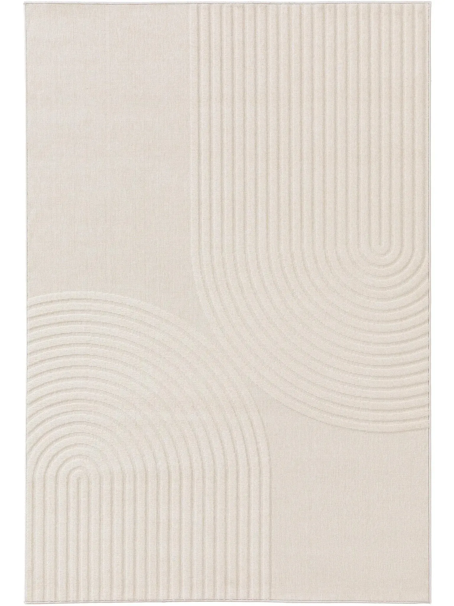 benuta Pop In- & Outdoor-Teppich Taro Cream 80x150 cm - Teppich für Balkon, Terrasse & Garten