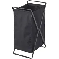 Yamazaki Wäschesammler, Schwarz, Textil, 30x64x36 cm, Ordnen & Aufbewahren, Wäschekörbe & Tonnen