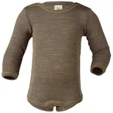 Engel Baby Body Langarm, Wolle Seide, Engel, Walnuss 62-68 - 62-68
