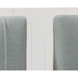 vidaXL Gepolstertes Kopfteil Weiß 160 cm Massives Kiefernholz