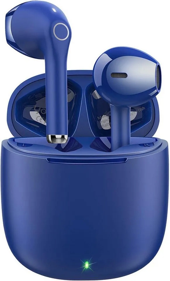 yobola Kabellos Bluetooth 5.1 HiFi Stereoklang, IPX5 Wasserdicht In-Ear-Kopfhörer (Leistungsstarker Sound für ein unvergessliches Musikerlebnis unterwegs., Touch Control,Kopfhörer Eingebautes Mikrofon für Smartphone) blau