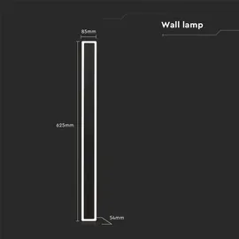 V-Tac LED-Wandleuchte VT-11117, EEK: E, 17 W, 2330 lm, 4000 K, schwarz