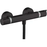 Hansgrohe Ecostat Duscharmatur Aufputz mit Thermostat für 1 Verbraucher schwarz matt 13116670