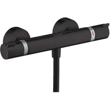 Hansgrohe Ecostat Duscharmatur Aufputz mit Thermostat für 1 Verbraucher schwarz matt 13116670