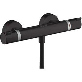 Hansgrohe Ecostat Duscharmatur Aufputz mit Thermostat für 1 Verbraucher schwarz matt 13116670