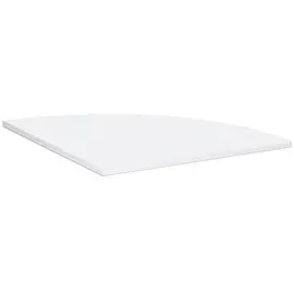 Geramöbel Verbindungsplatte Flex weiß, dreieckig abgerundet 80,0 x 80,0 x 2,5 cm