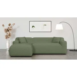 Home Affaire »LILLIANA Designsofa, L-Form mit Recamiere rechts/links bestellbar« L-Form mit Wellenunterfederung, Maße B/T/H: 256/160/76 cm