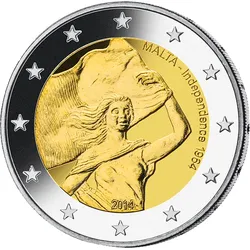 2 Euro Gedenkmünze "Unabhängigkeit von Großbritannien" 2014 aus Malta