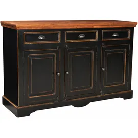 SIT Möbel Sideboard Corsica 150 x 90 x 40 cm Schwarz / Honig